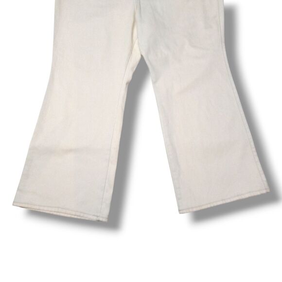 Future Collective with Gabriella High Rise Flare Denim Pants-Size 24-Cream-NEW - Picture 4 of 10